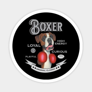 Boxer wearing boxing gloves Magnet